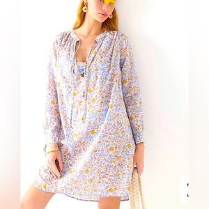 J. Crew Tie Waist Tunic Beach Dress | Afternoon Floral | Small | NWT